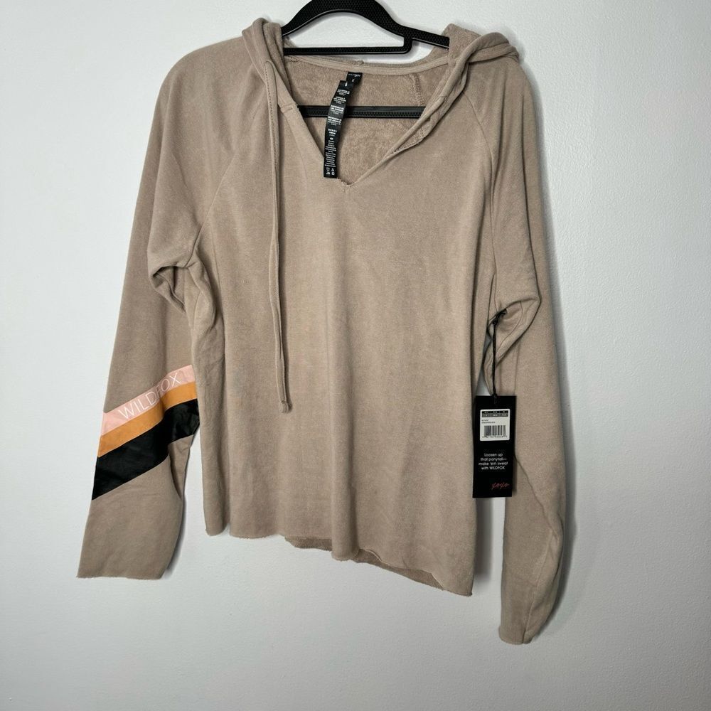 Wildfox tan sweatshirt hoodie size small